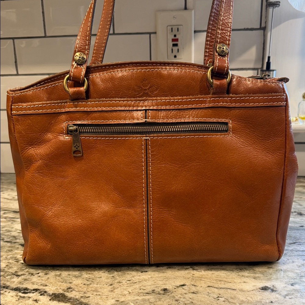 Patricia Nash Cognac Leather Shoulder Bag